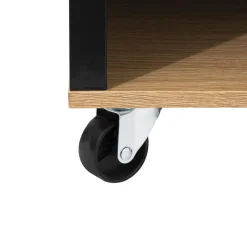 3S. x Home Ilot de cuisine à roulettes bois noir Online