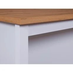 3S. x Home Ilot de cuisine JULINA blanc / Chêne Artisan Online