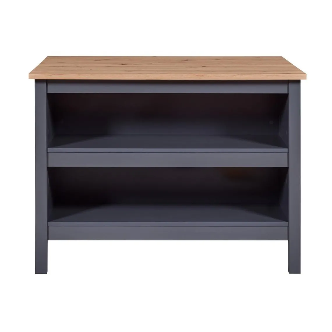 3S. x Home Ilot de cuisine NELLINA gris / Chêne Artisan Clearance