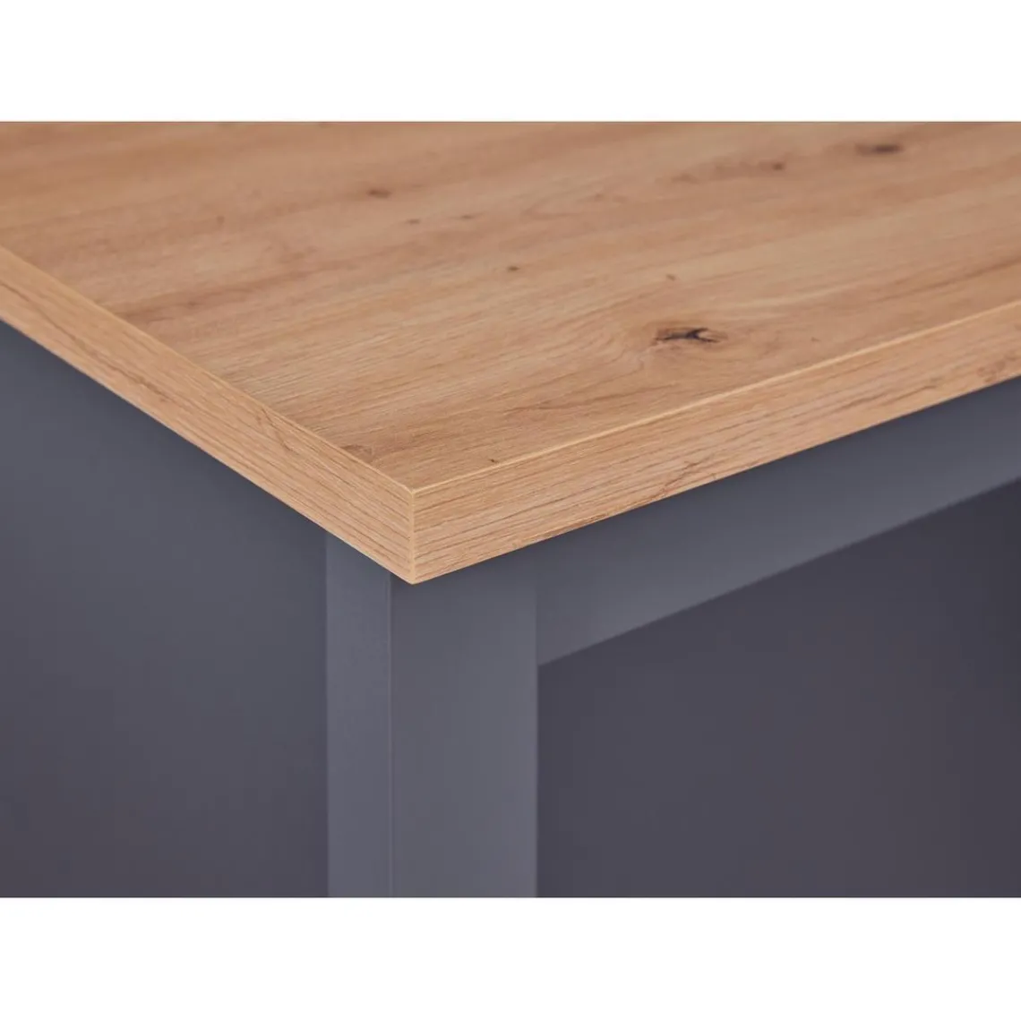 3S. x Home Ilot de cuisine NELLINA gris / Chêne Artisan Clearance