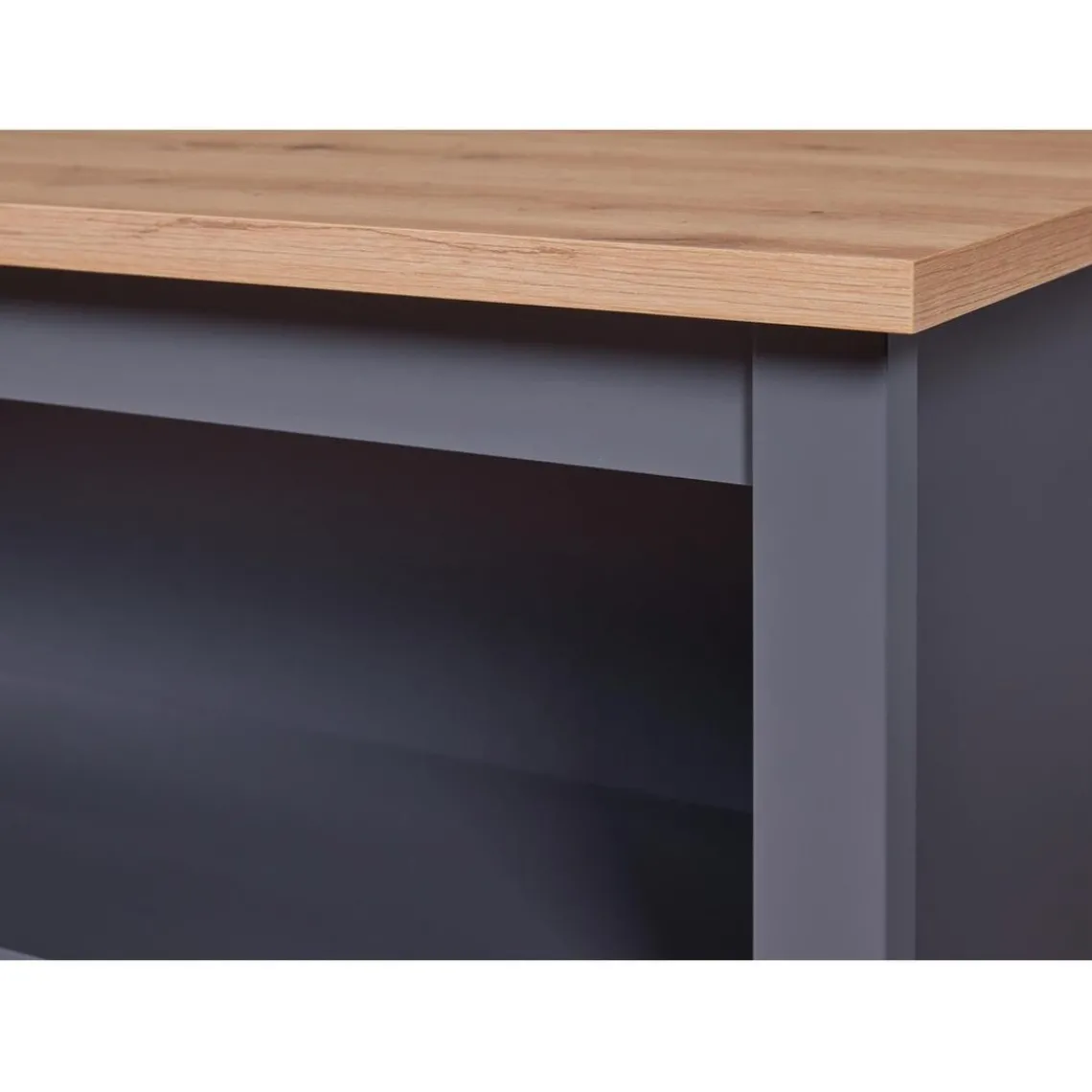 3S. x Home Ilot de cuisine NELLINA gris / Chêne Artisan Clearance