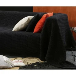 Becquet Jeté de canapé nid-d'abeilles - Anthracite Gris Clearance