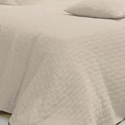 Becquet Jeté de lit coton tissu jacquard CL.LADRI JET Beige Outlet