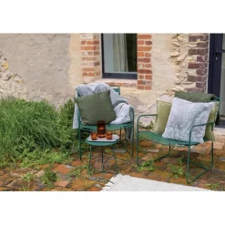 Maison Vivaraise Jeté de lit Swami Olive Discount