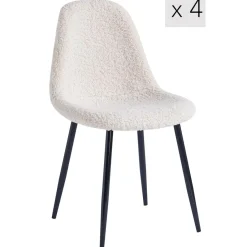 3S. x Home La chaise COPENHAGEN design scandinave blanc New