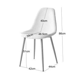 3S. x Home La chaise COPENHAGEN design scandinave blanc New