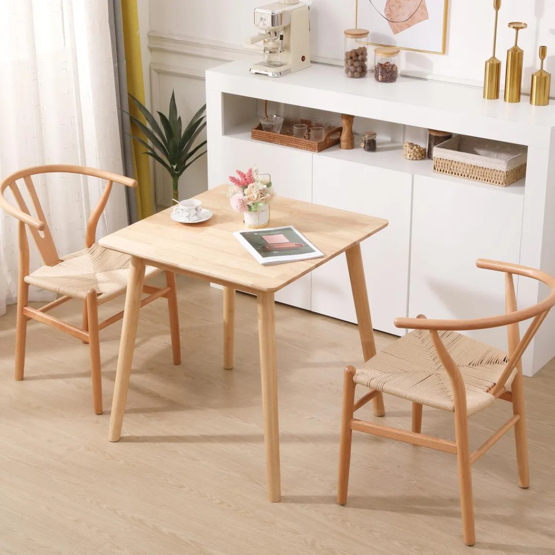 3S. x Home La chaise de table ROSARIO design moderne et sa structure en bois massif New