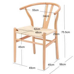 3S. x Home La chaise de table ROSARIO design moderne et sa structure en bois massif New