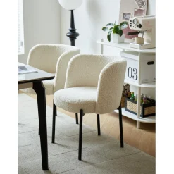 3S. x Home La chaise GRIMSTAD avec design scandinave Blanc Outlet