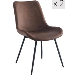 3S. x Home La chaise KOGE design scandinave marron Outlet