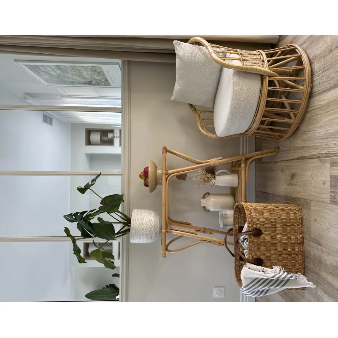 3S. x Home La console NUHA design scandinave et sa structure en rotin durable Clearance