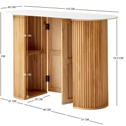 3S. x Home La console PIREUS design scandinave et sa structure en bois massif Hot
