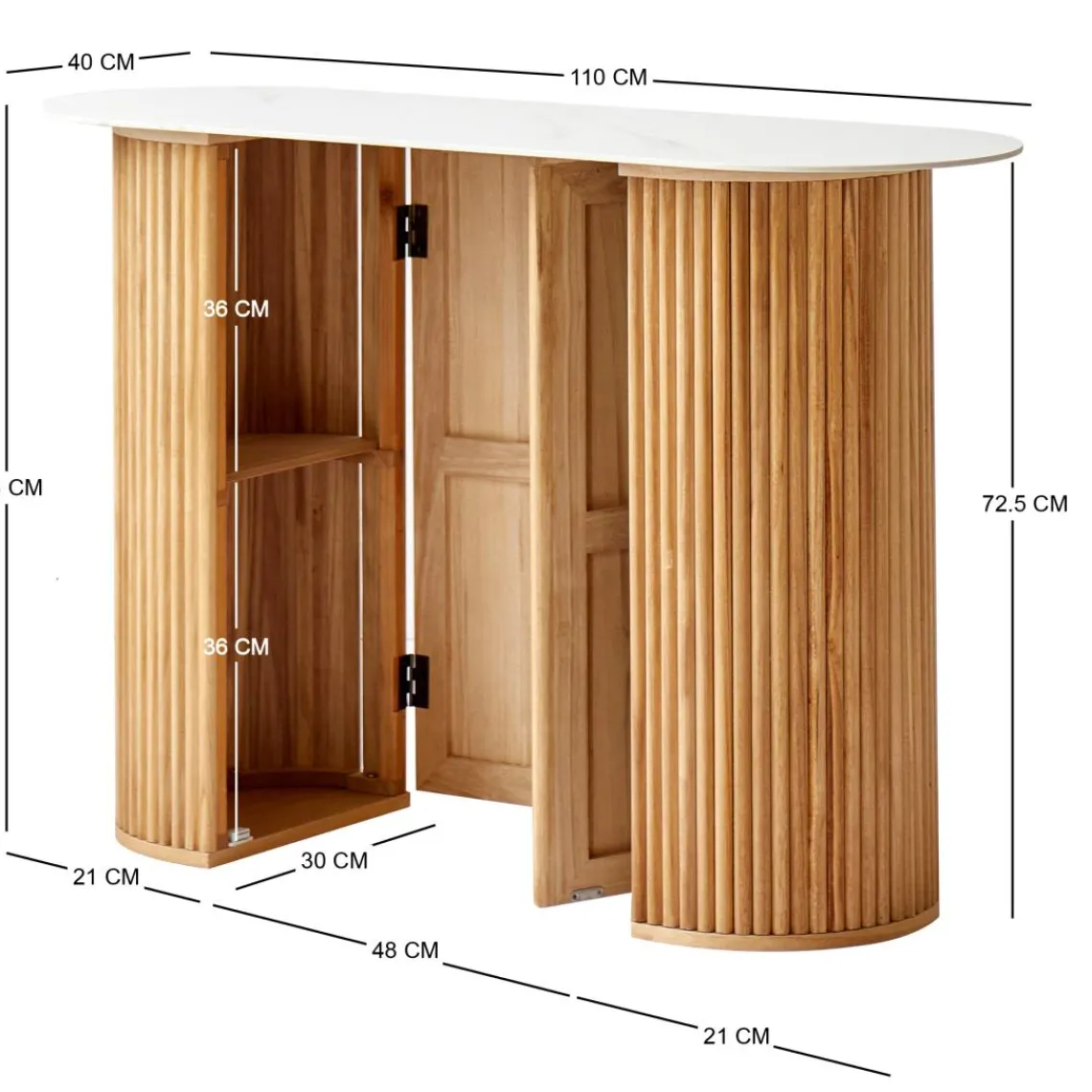 3S. x Home La console PIREUS design scandinave et sa structure en bois massif Hot
