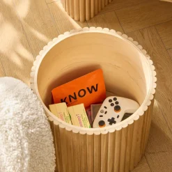 3S. x Home La set ARVIKA combinant une table basse et 2 poufs style scandinave New