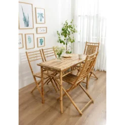 3S. x Home La table à manger BARU son design rustique et épuré pour 4 personnes Outlet