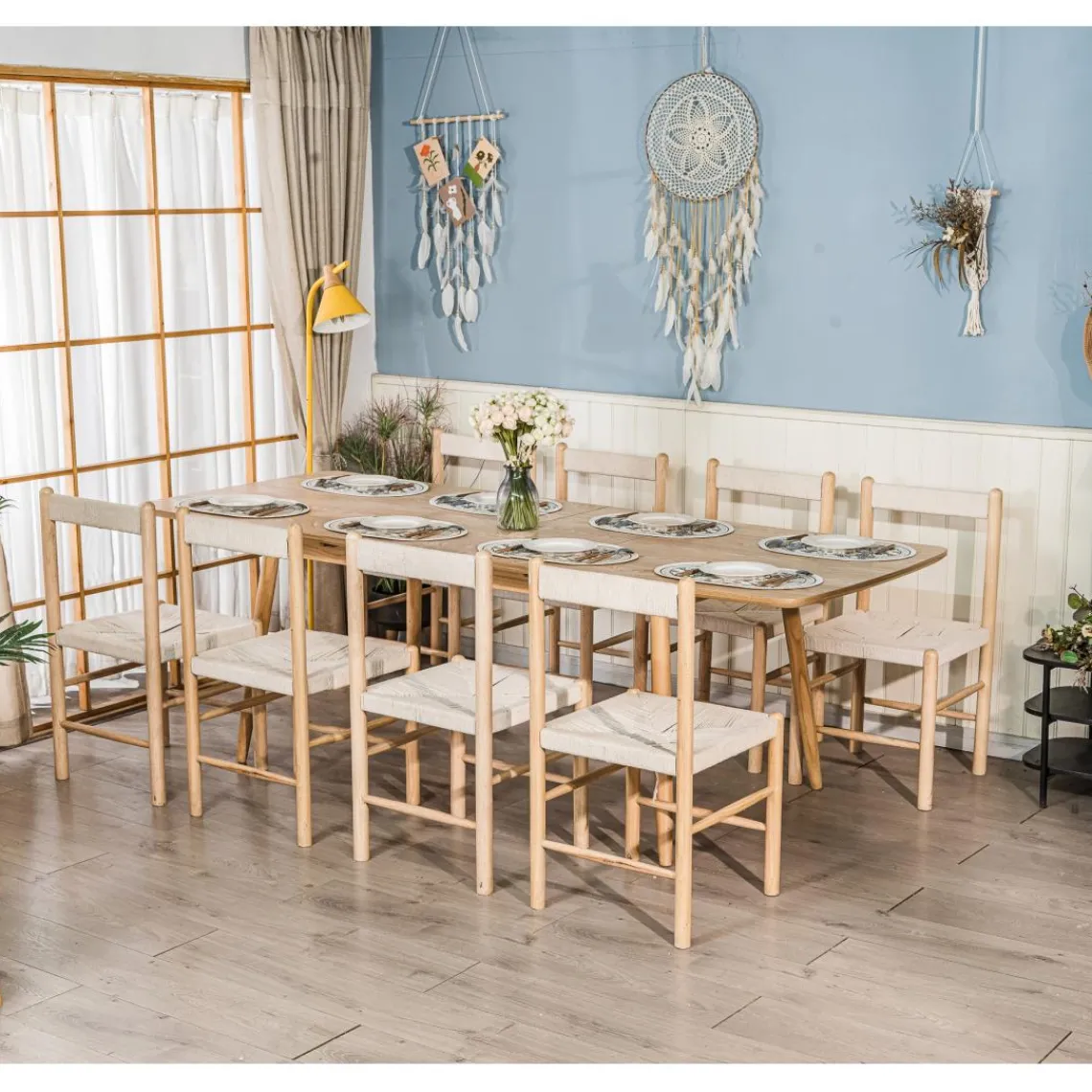 3S. x Home La table à manger CORTE design intempore style scandinave élégant 6 à 8 personnes rallonges extensibles