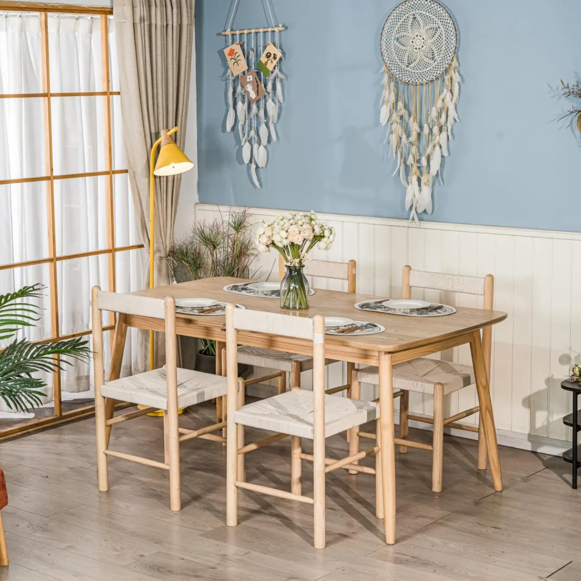 3S. x Home La table à manger CORTE design intempore style scandinave élégant 6 à 8 personnes rallonges extensibles