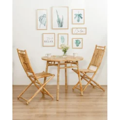 3S. x Home La table à manger IPOH avec son design rustique et épuré facile à monter pour 4 personnes Discount