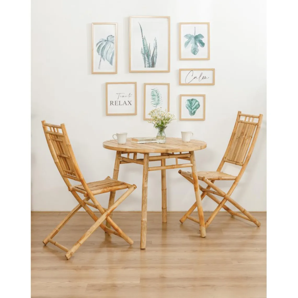3S. x Home La table à manger IPOH avec son design rustique et épuré facile à monter pour 4 personnes Discount