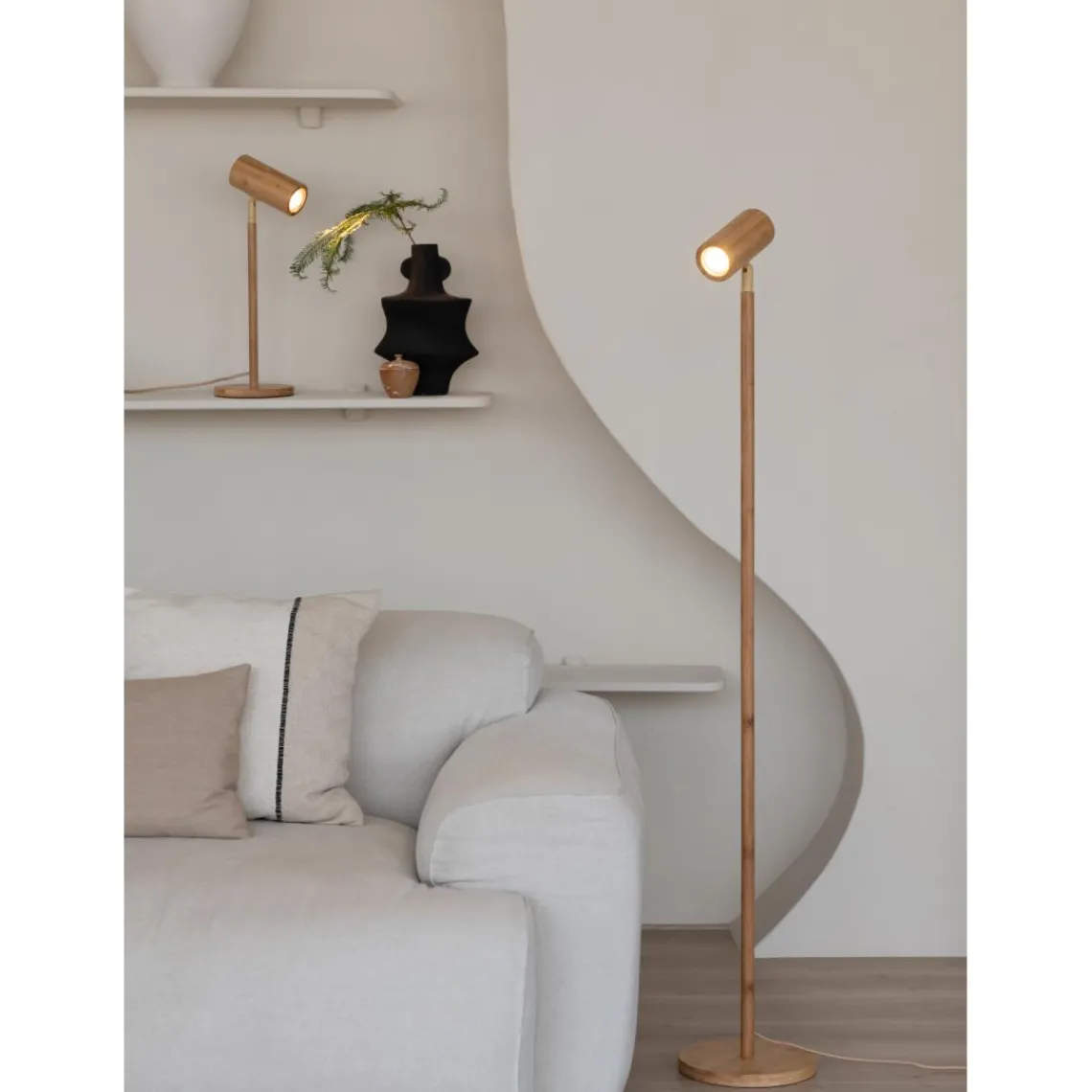 Good & Mojo Lampadaire bambou Java naturel Sale