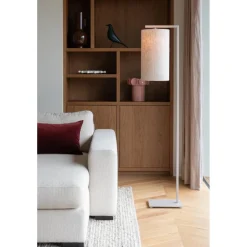 It s About Romi Lampadaire Boston sable abat-jour lin clair Discount