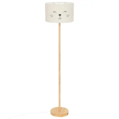 3S. x Home Lampadaire enfant chat en bois de pin Hot