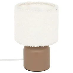 3S. x Home Lampe à poser Bona bouclette Marron Outlet