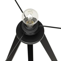 ALTEREGO Lampe à poser design 'SPRING MINI' avec abat-jour gris et trépied noir Hot