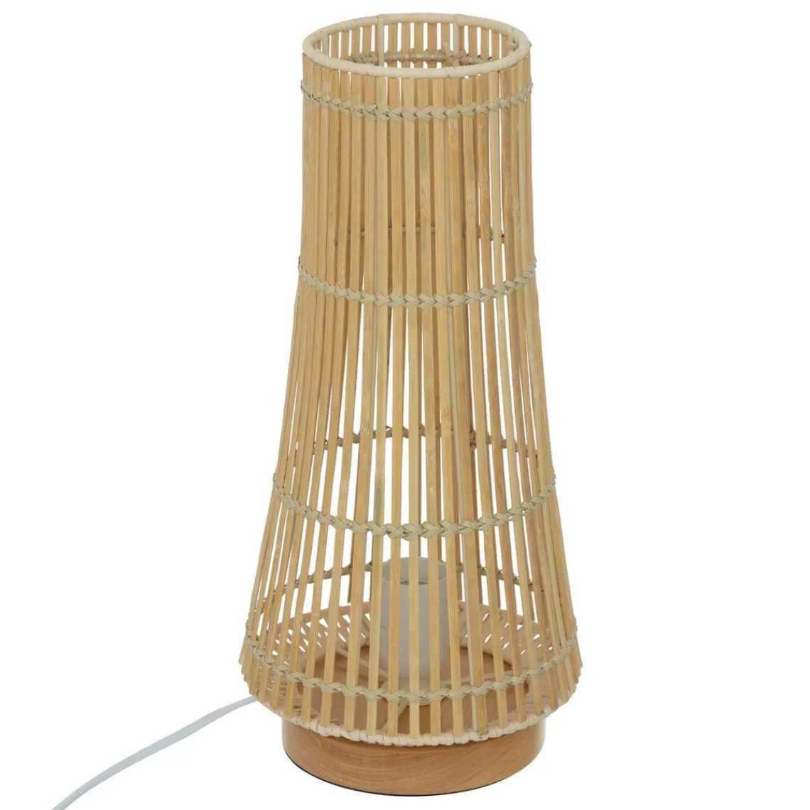 3S. x Home Lampe à poser en Bambou Mahe Naturel H38 Clearance