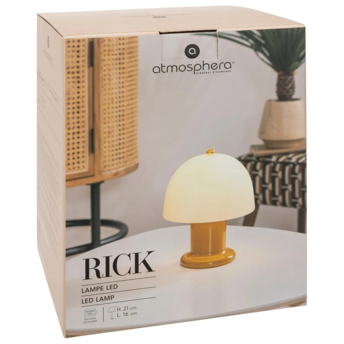 3S. x Home Lampe à poser LED Rick Jaune