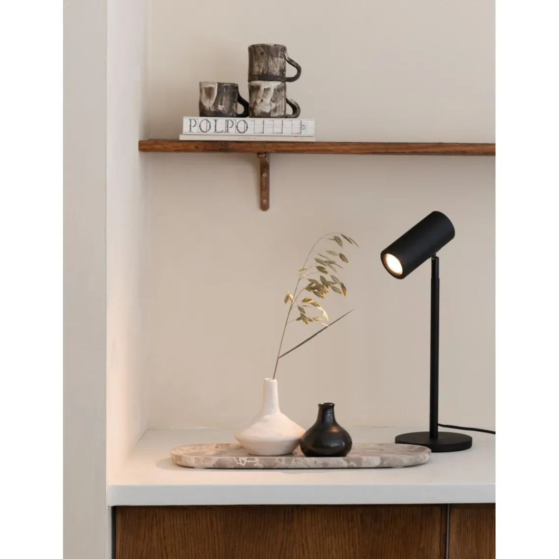 Good & Mojo Lampe de table bambou Java noir Outlet