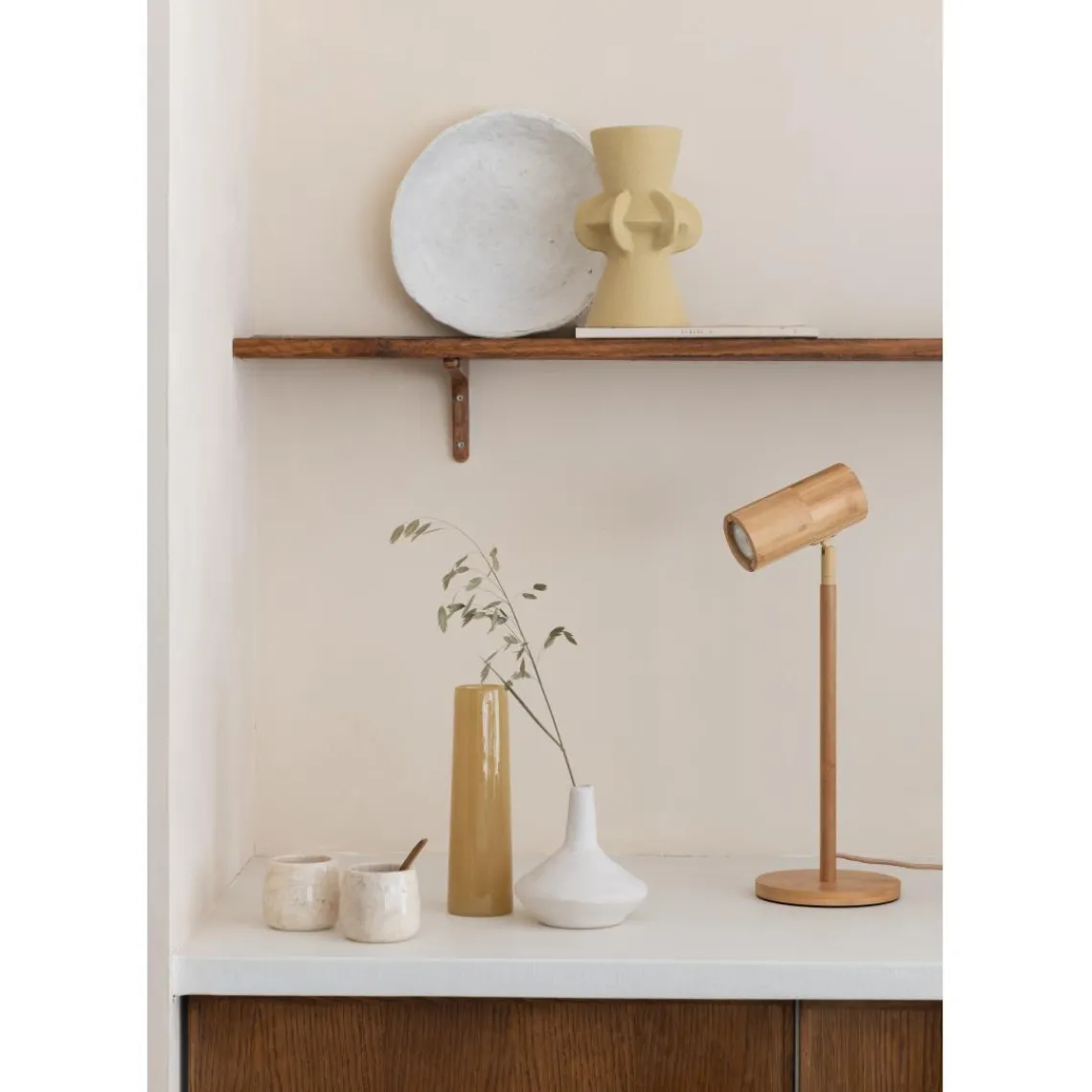 Good & Mojo Lampe de table bambou Java naturel New