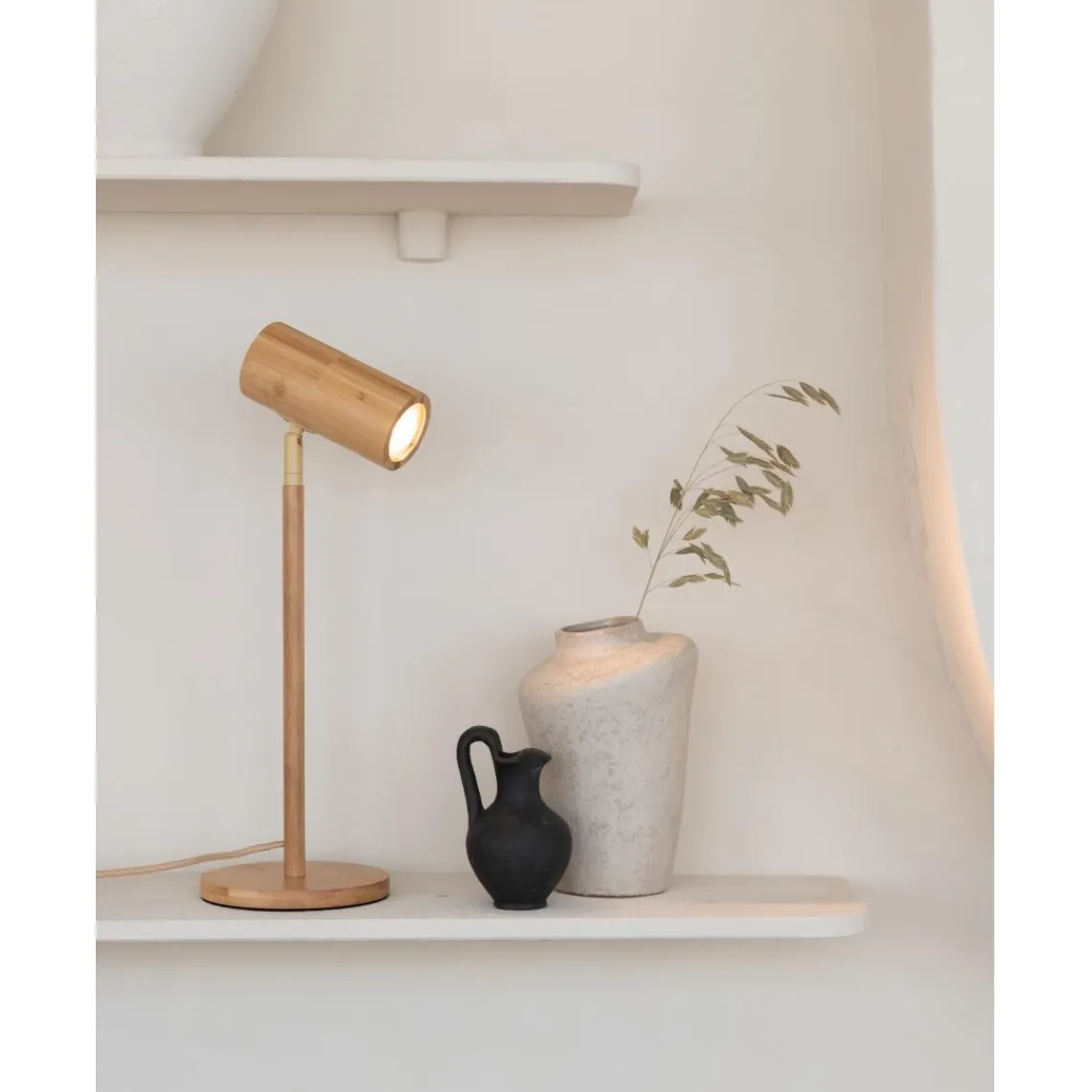 Good & Mojo Lampe de table bambou Java naturel New