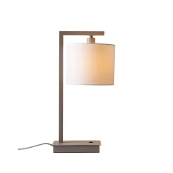 It s About Romi Lampe de table Boston sable abat-jour blanc Discount