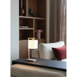 It s About Romi Lampe de table Boston sable abat-jour blanc Discount