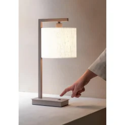 It s About Romi Lampe de table Boston sable abat-jour blanc Discount
