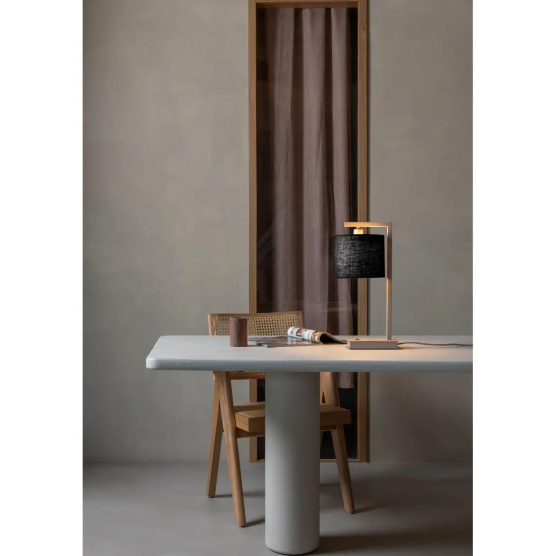 It s About Romi Lampe de table Boston sable abat-jour noir Discount