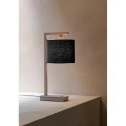 It s About Romi Lampe de table Boston sable abat-jour noir Discount