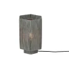 Good & Mojo Lampe de table raphia Panama ronde octogonale gris