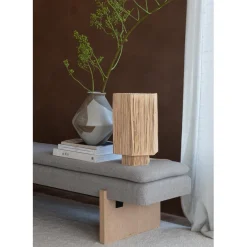 Good & Mojo Lampe de table raphia Panama ronde octogonale naturel Outlet