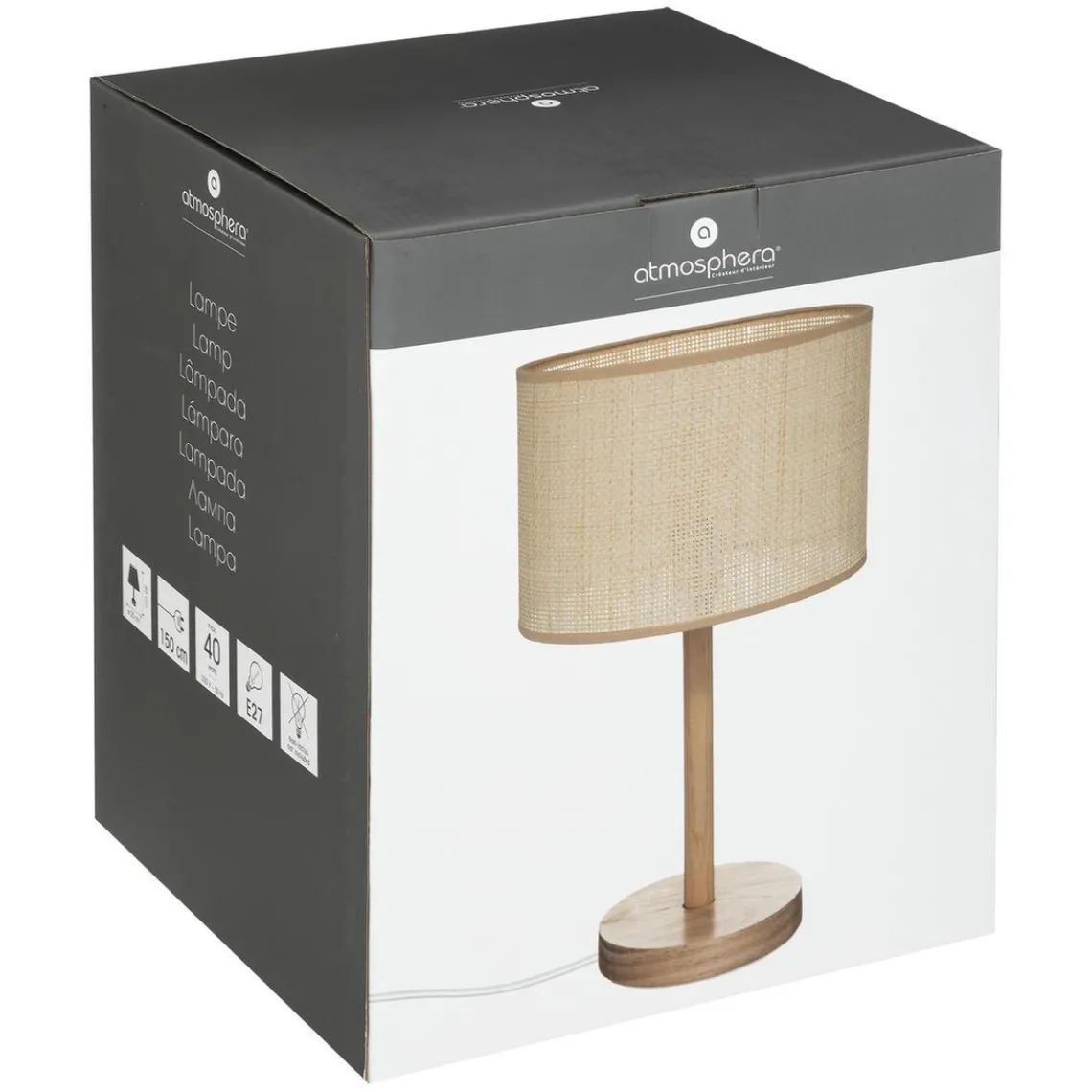 3S. x Home Lampe droite Della, pin, H42 cm Hot