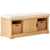 3S. x Home Le Banc CHIBA 1 porte et 2 rangements au style scandinave New