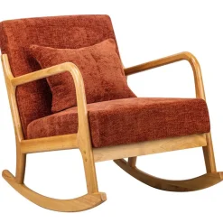 3S. x Home Le fauteuil à bascule DIANA avec son design scandinave rouge Hot