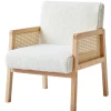 3S. x Home Le fauteuil de salon BORGO avec design scandinave Blanc New