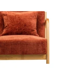 3S. x Home Le fauteuil de salon OHAMA avec son design scandinave rouge Outlet