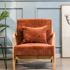 3S. x Home Le fauteuil de salon OHAMA avec son design scandinave rouge Outlet