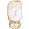 3S. x Home Le Fauteuil MANADO design scandinave épuré assise en rotin naturel et tissu etanche Hot