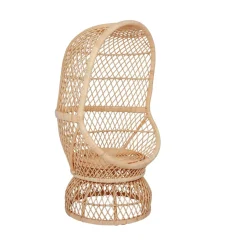 3S. x Home Le Fauteuil MANADO design scandinave épuré assise en rotin naturel et tissu etanche Hot