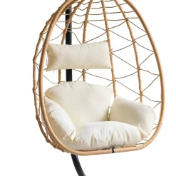 3S. x Home Le fauteuil suspendu VENICE style scandinave marron New