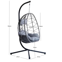 3S. x Home Le fauteuil suspendu VENICE style scandinave en rotin et en métal Hot